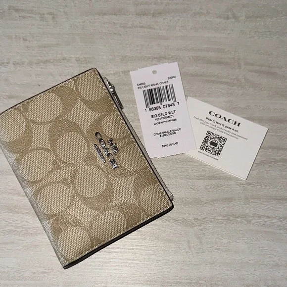 Coach Beige Signature Wallet - Picture 1 of 7